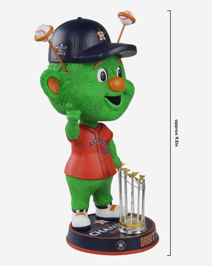 Orbit Houston Astros 2022 World Series Champions Orange Jersey Mascot Bighead Bobblehead FOCO - FOCO.com