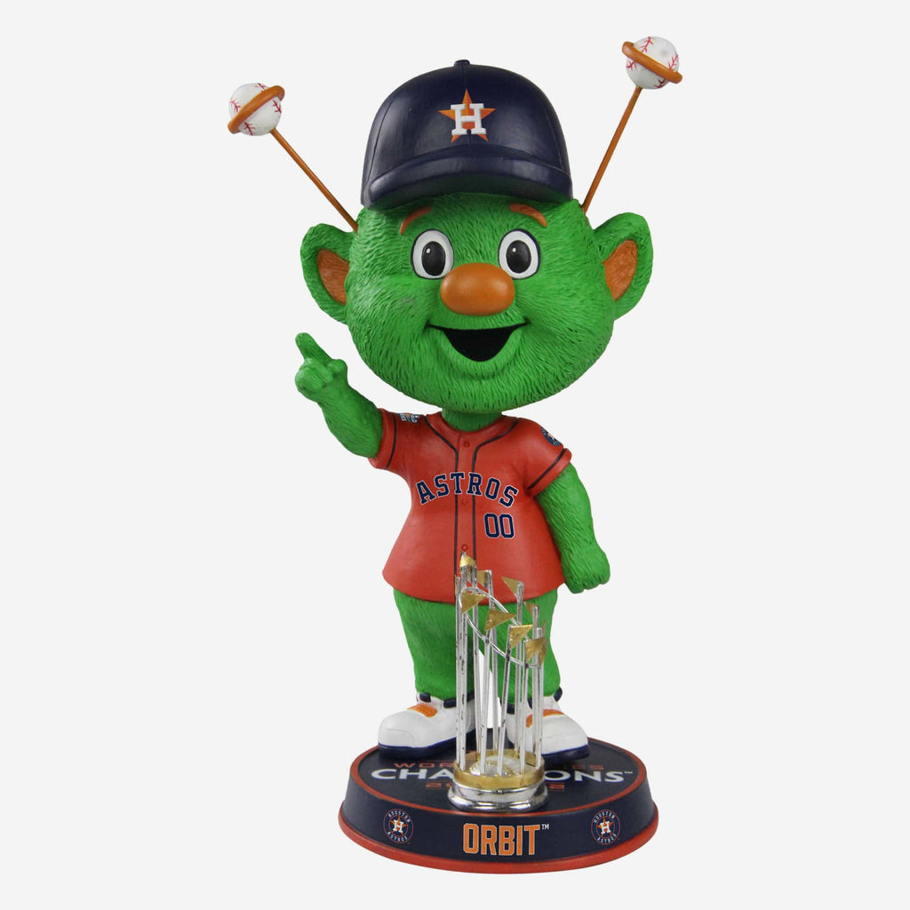 Orbit Houston Astros 2022 World Series Champions Orange Jersey Mascot Bighead Bobblehead FOCO - FOCO.com