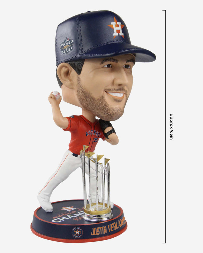 Justin Verlander Houston Astros 2022 World Series Champions Orange Jersey Bighead Bobblehead FOCO - FOCO.com