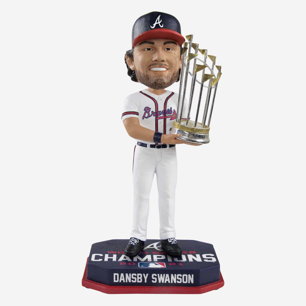 Dansby Swanson Atlanta Braves 2021 World Series Champions Bobblehead FOCO - FOCO.com