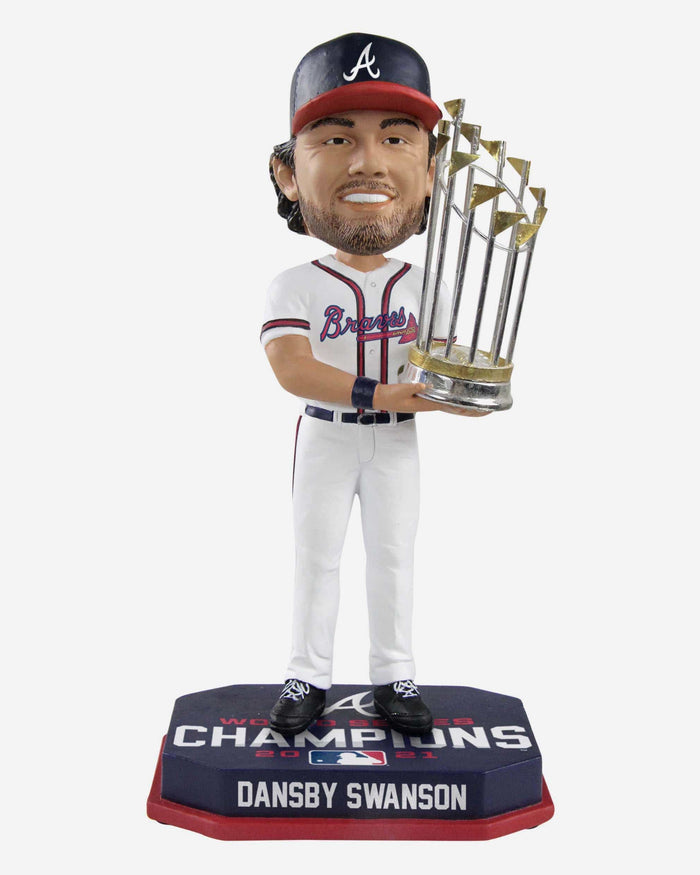 Dansby Swanson Atlanta Braves 2021 World Series Champions Bobblehead FOCO - FOCO.com