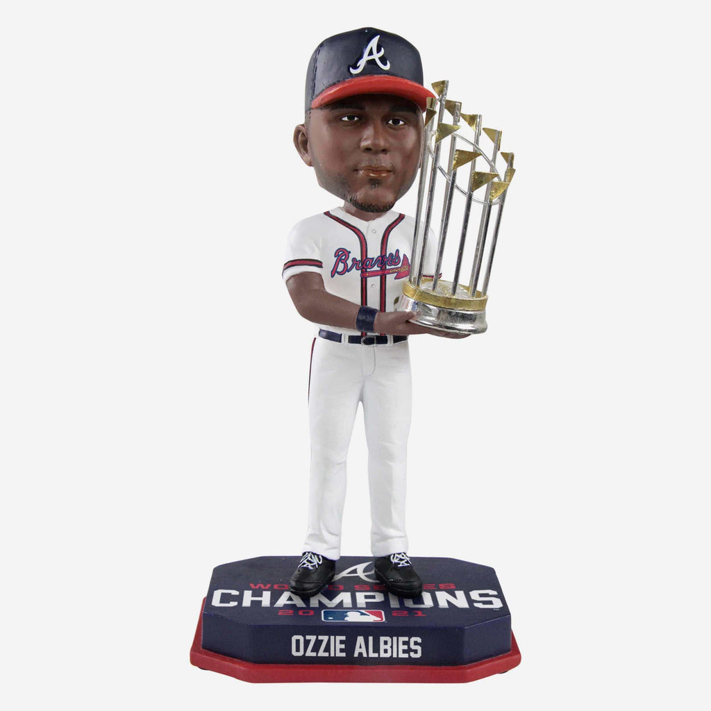 Ozzie Albies Atlanta Braves 2021 World Series Champions Bobblehead FOCO - FOCO.com