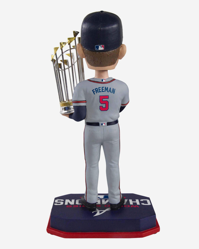 Freddie Freeman Atlanta Braves 2021 World Series Champions Road Jersey Bobblehead FOCO - FOCO.com