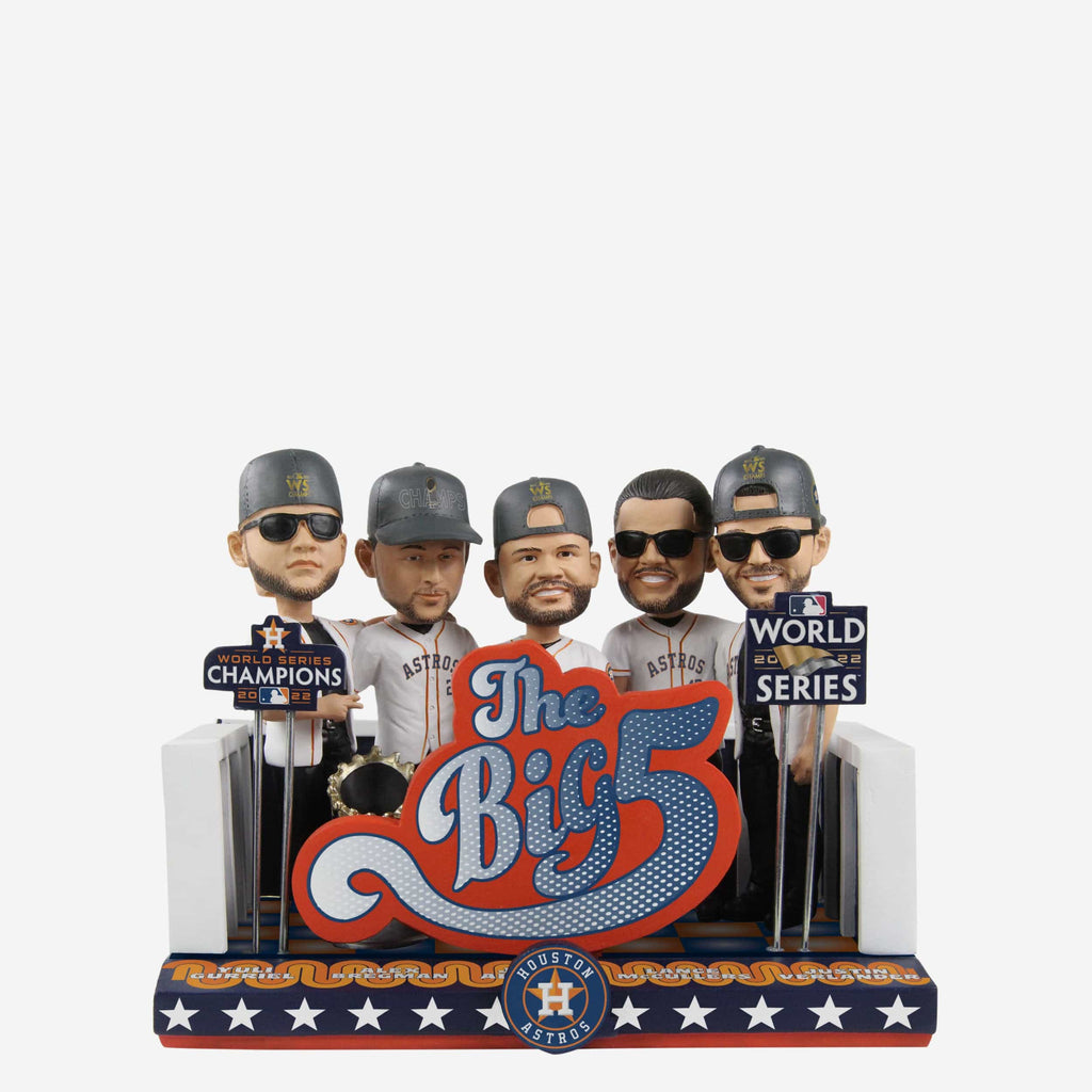 Houston Astros 2022 World Series Champions The Big Five Mini Bobblehead Scene FOCO - FOCO.com
