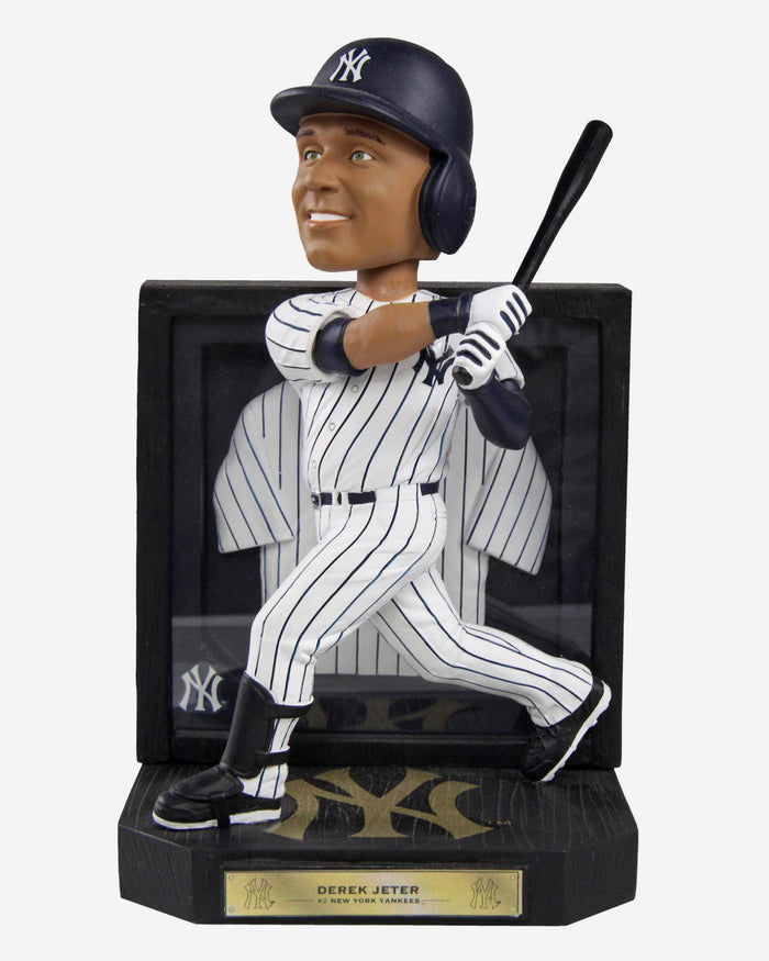 Derek Jeter New York Yankees Framed Showcase Bobblehead FOCO - FOCO.com