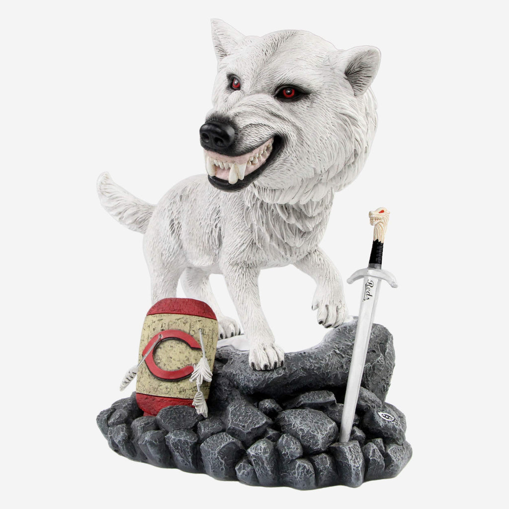 Game of Thrones™ Cincinnati Reds Direwolf Bobblehead FOCO - FOCO.com
