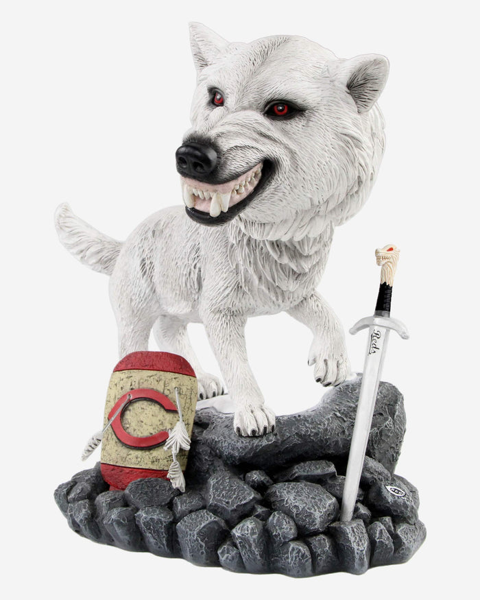 Game of Thrones™ Cincinnati Reds Direwolf Bobblehead FOCO - FOCO.com