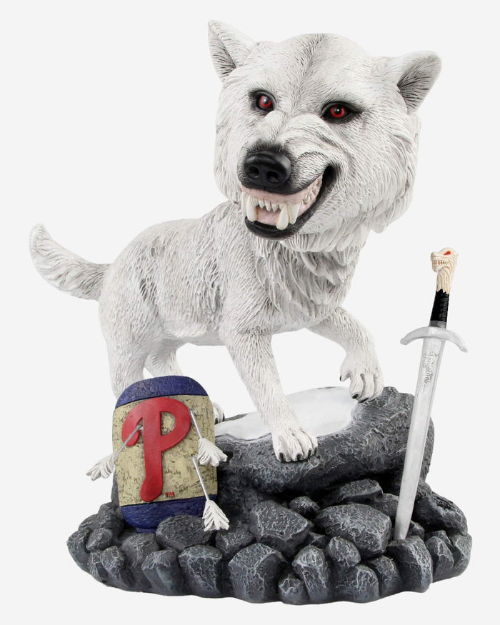 Game of Thrones™ Philadelphia Phillies Direwolf Bobblehead FOCO - FOCO.com