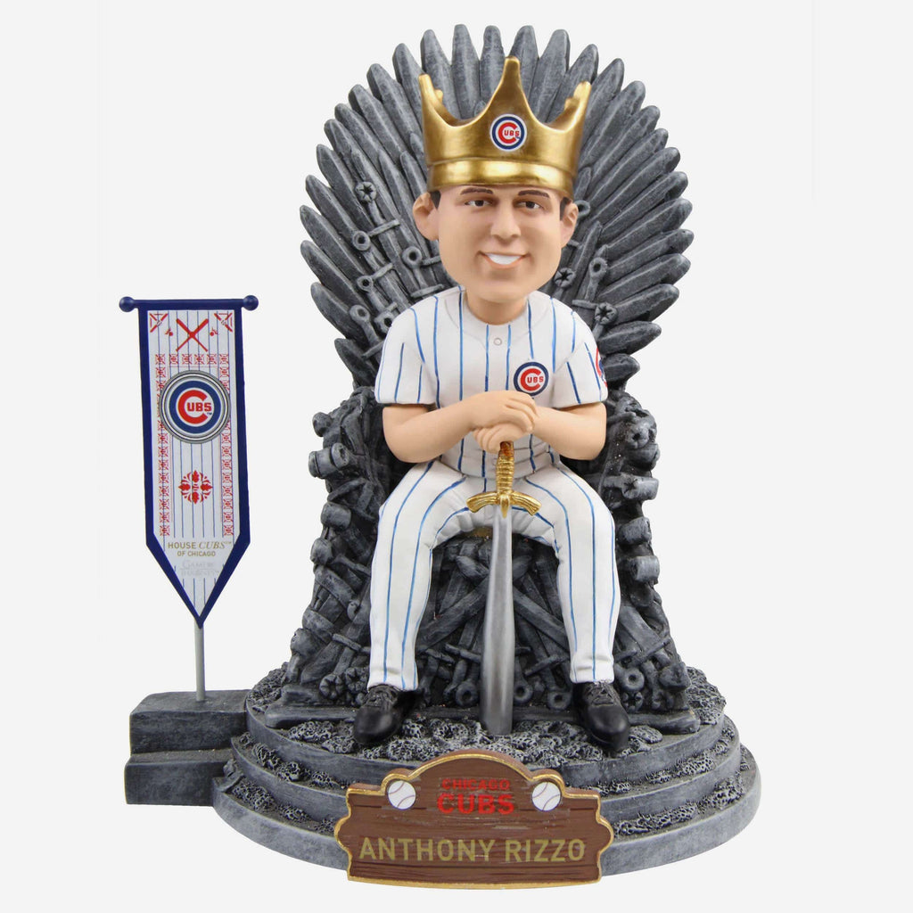 Game of Thrones™ Chicago Cubs Anthony Rizzo Iron Throne Bobblehead FOCO - FOCO.com
