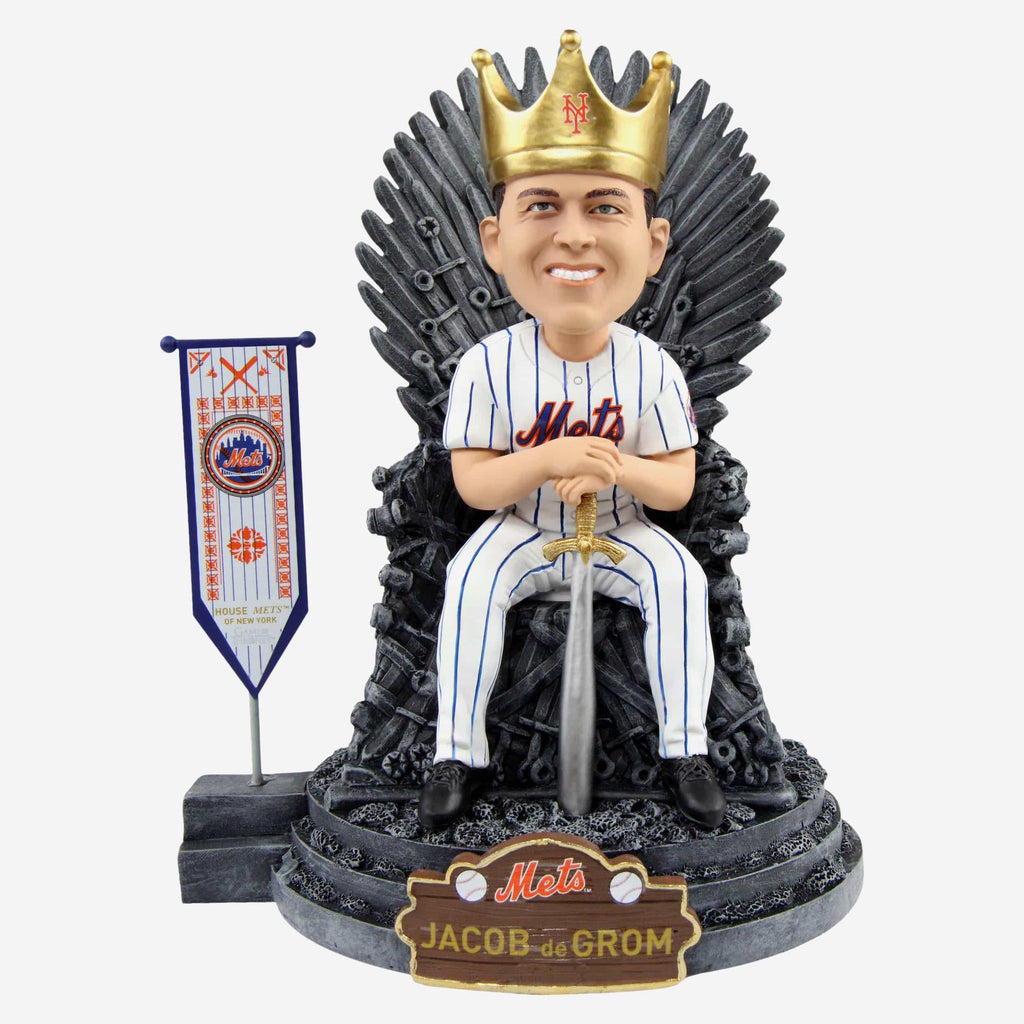 Game of Thrones™ New York Mets Jacob deGrom Iron Throne Bobblehead FOCO - FOCO.com