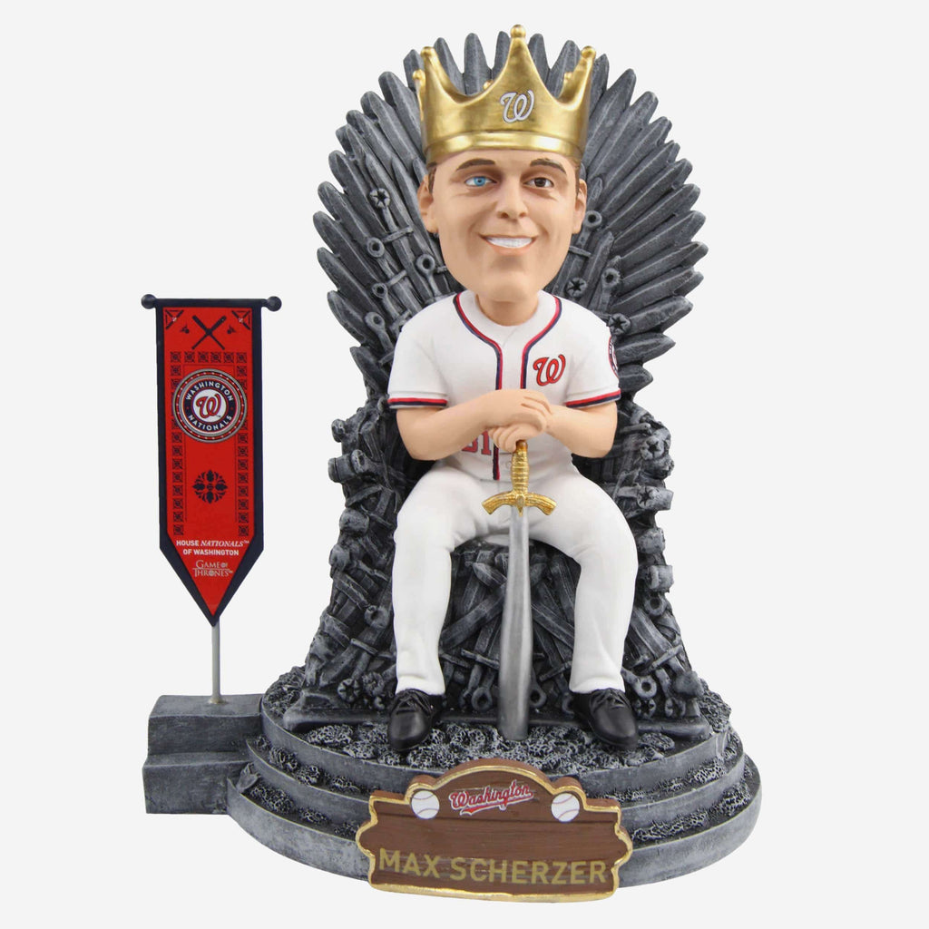 Game of Thrones™ Washington Nationals Max Scherzer Iron Throne Bobblehead FOCO - FOCO.com
