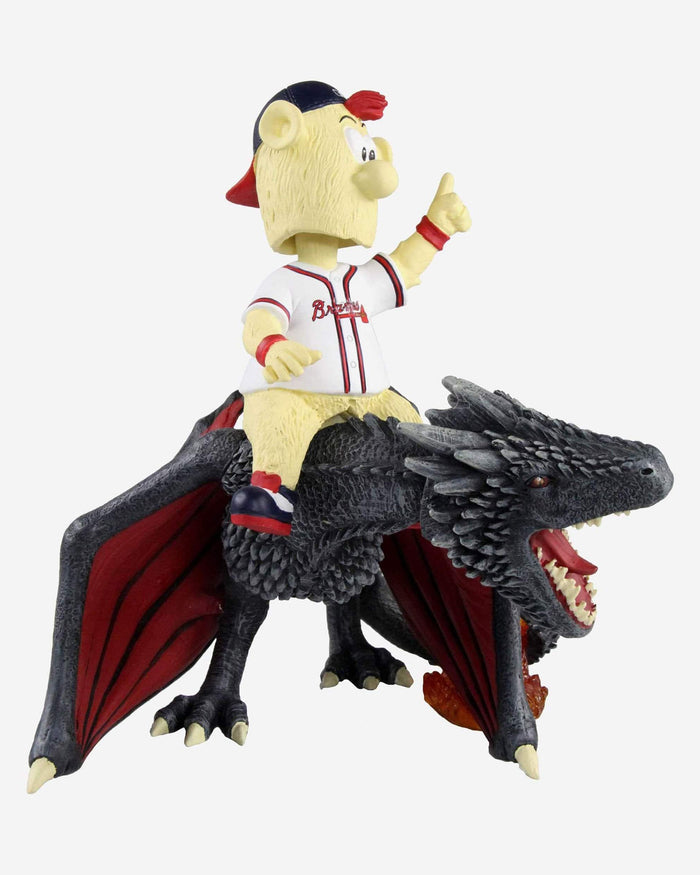 Game of Thrones™ Atlanta Braves Blooper Mascot On Fire Dragon Bobblehead FOCO - FOCO.com