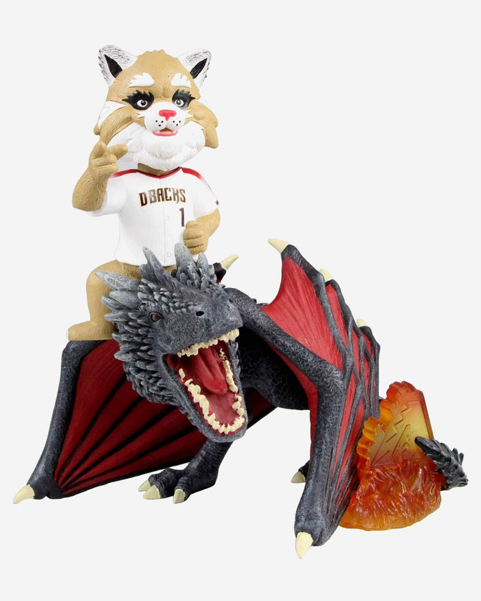 Game of Thrones™ Arizona Diamondbacks D Baxter The Bobcat Mascot On Fire Dragon Bobblehead FOCO - FOCO.com