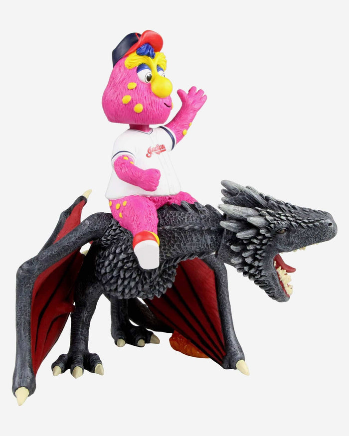 Game of Thrones™ Cleveland Guardians Slider Mascot On Fire Dragon Bobblehead FOCO - FOCO.com