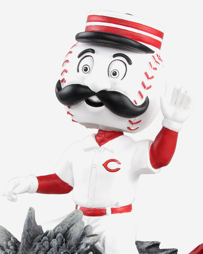 Game of Thrones™ Cincinnati Reds Mr Redlegs Mascot On Fire Dragon Bobblehead FOCO - FOCO.com