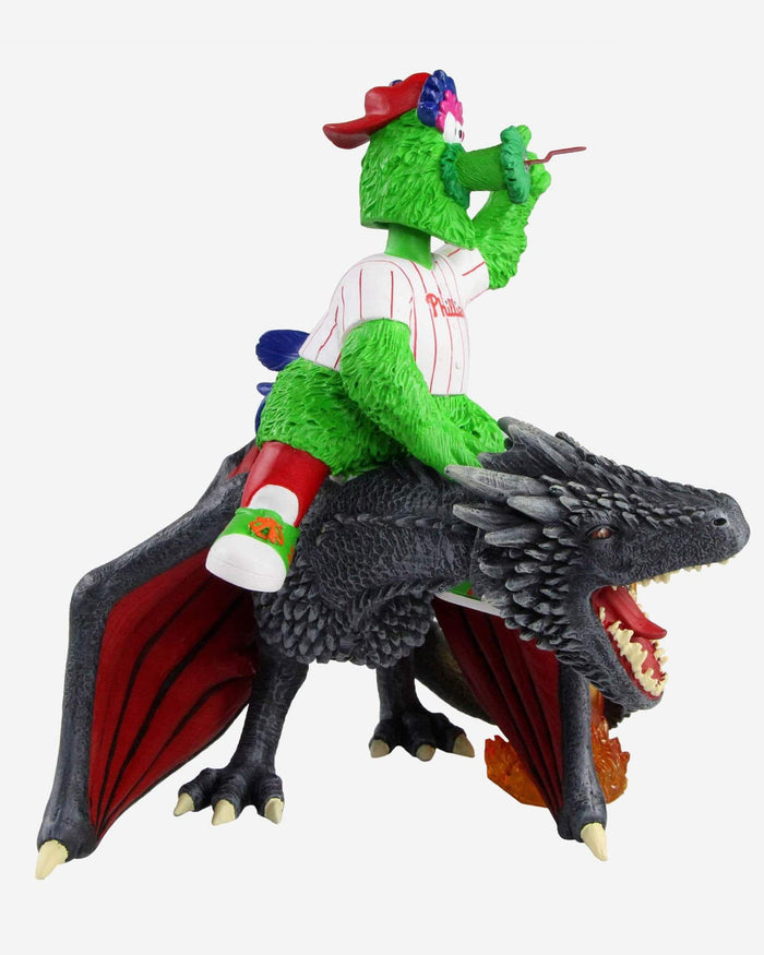 Game of Thrones™ Philadelphia Phillies Phillie Phanatic Mascot On Fire Dragon Bobblehead FOCO - FOCO.com