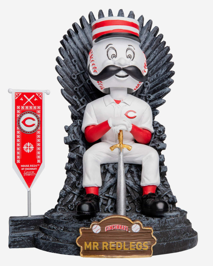 Game of Thrones™ Cincinnati Reds Mr Redlegs Mascot Bobblehead FOCO - FOCO.com