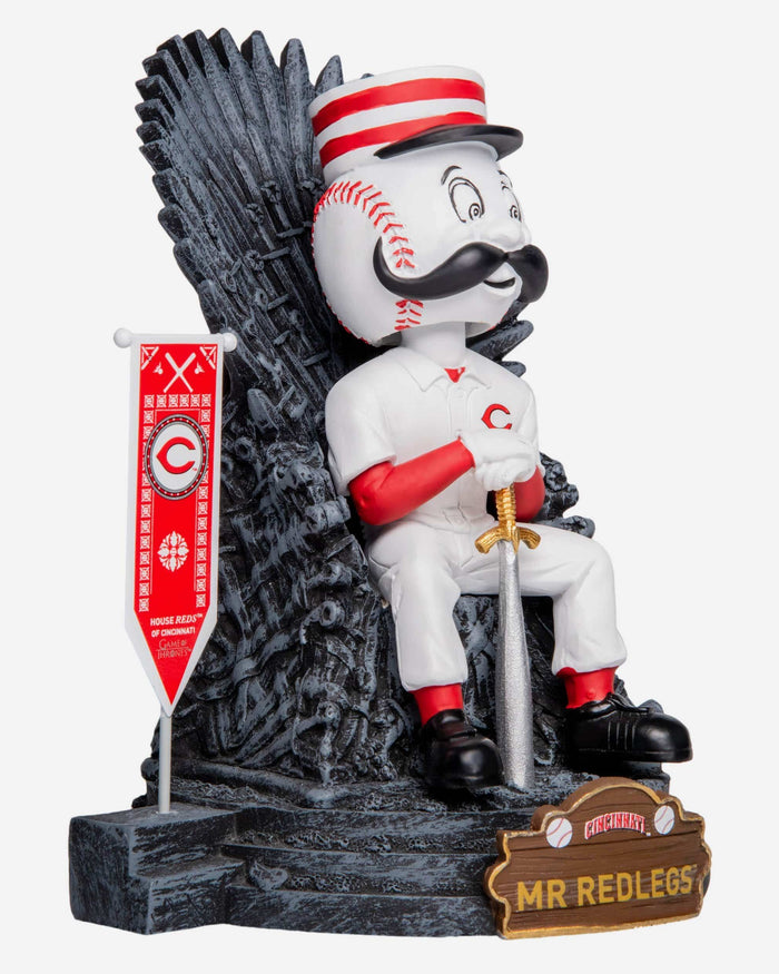 Game of Thrones™ Cincinnati Reds Mr Redlegs Mascot Bobblehead FOCO - FOCO.com