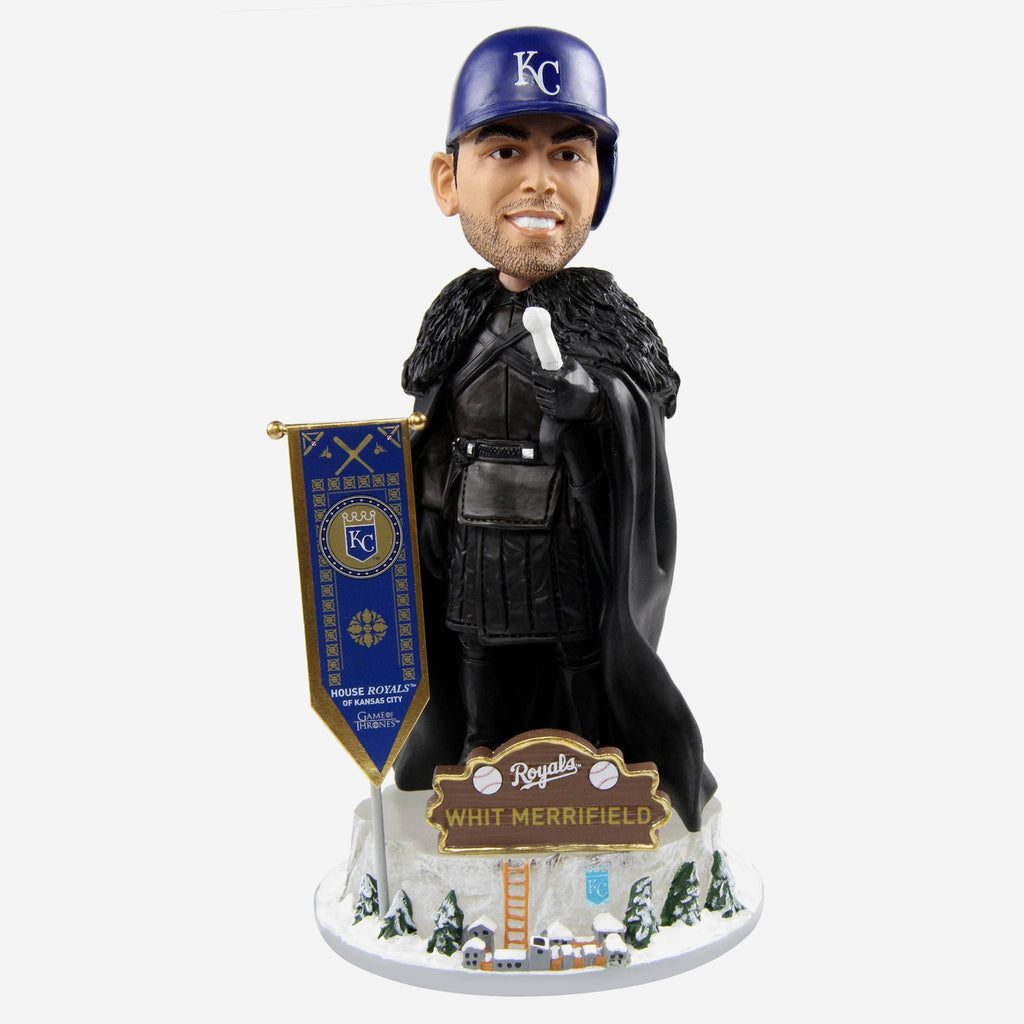 Game of Thrones™ Kansas City Royals Whit Merrifield Night's Watch Bobblehead FOCO - FOCO.com
