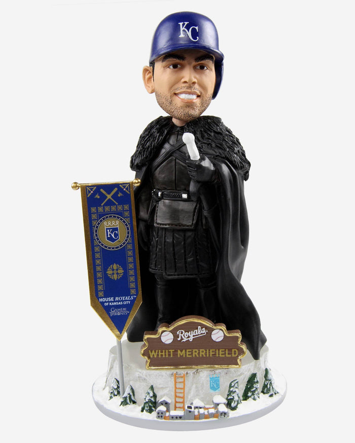 Game of Thrones™ Kansas City Royals Whit Merrifield Night's Watch Bobblehead FOCO - FOCO.com