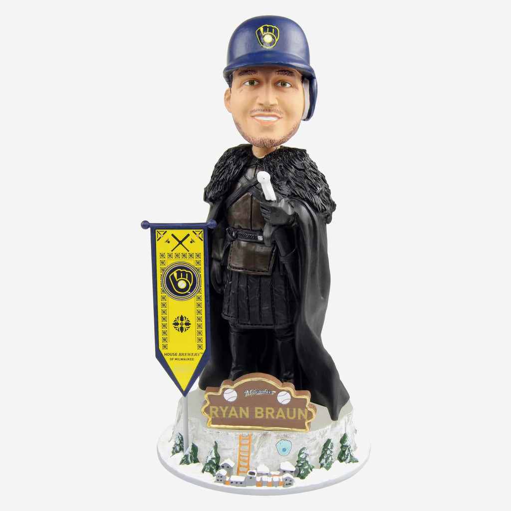Game of Thrones™ Milwaukee Brewers Ryan Braun Night's Watch Bobblehead FOCO - FOCO.com