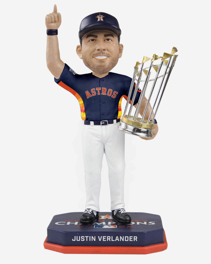 Justin Verlander Houston Astros Navy Blue Uniform 2022 World Series Champions Bobblehead FOCO - FOCO.com