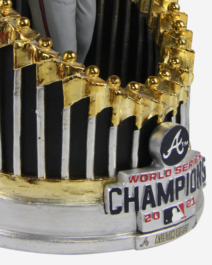 Austin Riley Atlanta Braves 2021 World Series Champions Player In Trophy Bobblehead FOCO - FOCO.com