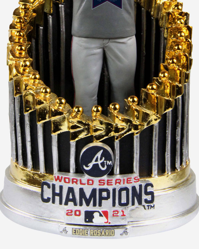 Eddie Rosario Atlanta Braves 2021 World Series Champions Player In Trophy Bobblehead FOCO - FOCO.com