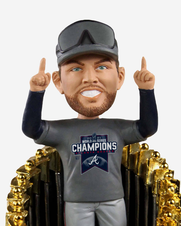 Freddie Freeman Atlanta Braves 2021 World Series Champions Player In Trophy Bobblehead FOCO - FOCO.com