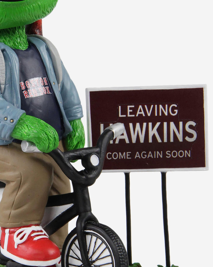 Wally The Green Monster Boston Red Sox Stranger Things Mascot On Bike Bobblehead FOCO - FOCO.com