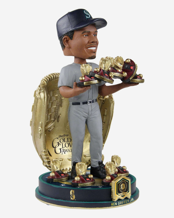 Ken Griffey Jr Seattle Mariners 10X Gold Glove Bobblehead FOCO - FOCO.com