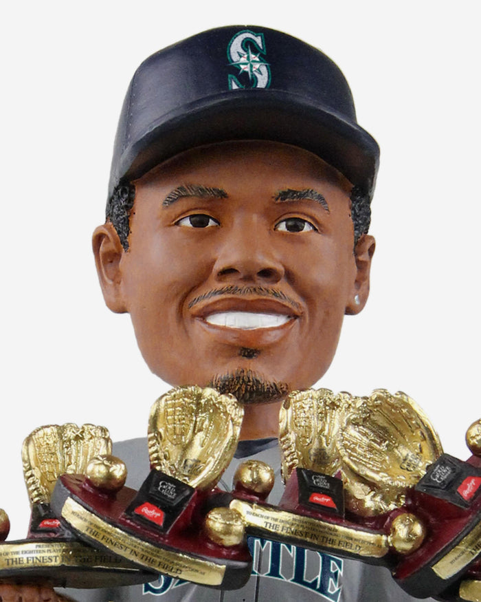 Ken Griffey Jr Seattle Mariners 10X Gold Glove Bobblehead FOCO - FOCO.com