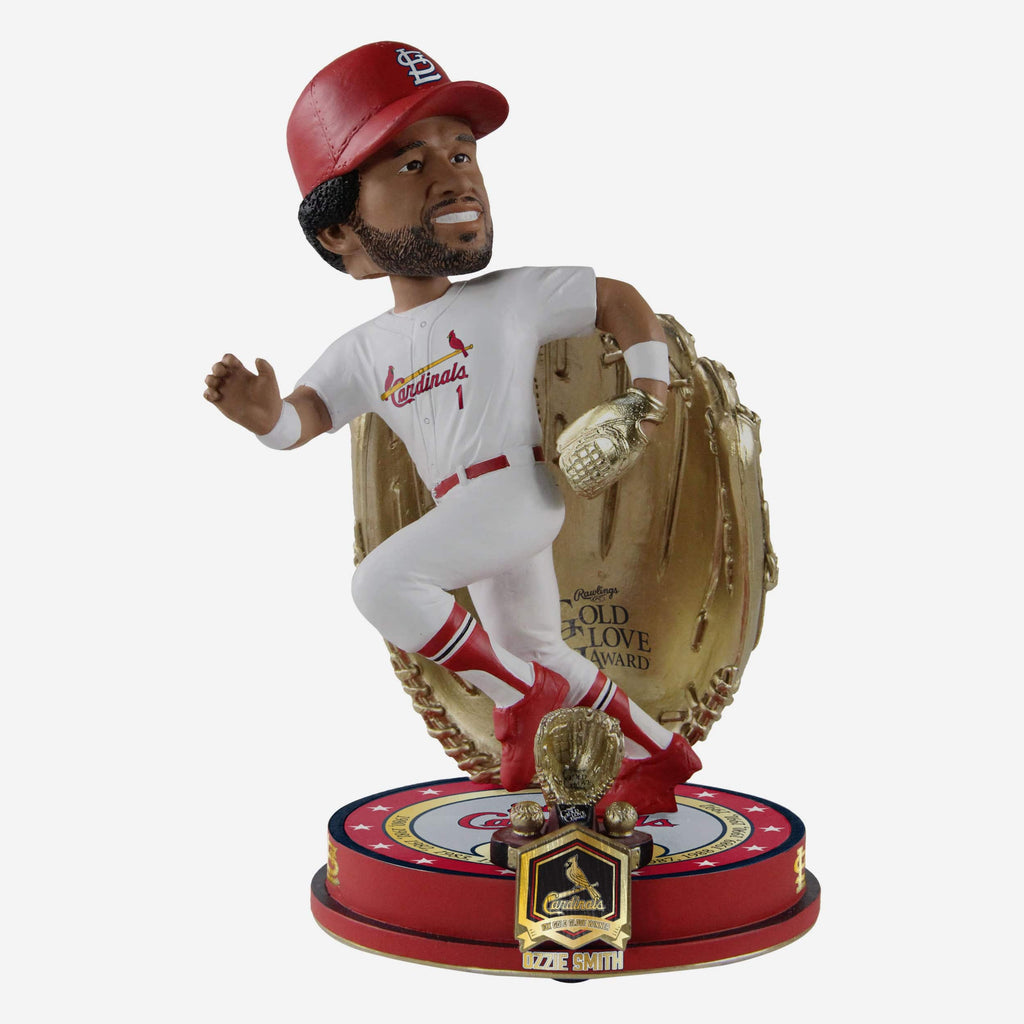 Ozzie Smith St Louis Cardinals 13X Gold Glove Award Bobblehead FOCO - FOCO.com