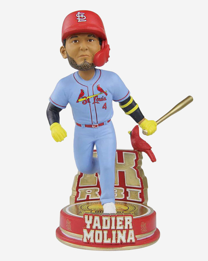 Yadier Molina St Louis Cardinals Milestone 1000 RBI Bobblehead FOCO - FOCO.com