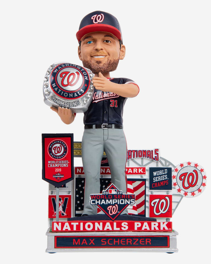 Max Scherzer Washington Nationals Banner Ceremony Bobblehead FOCO - FOCO.com