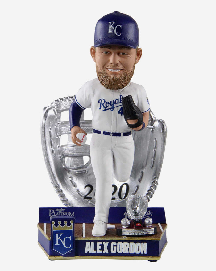 Alex Gordon Kansas City Royals 2020 Platinum Glove Bobblehead FOCO - FOCO.com