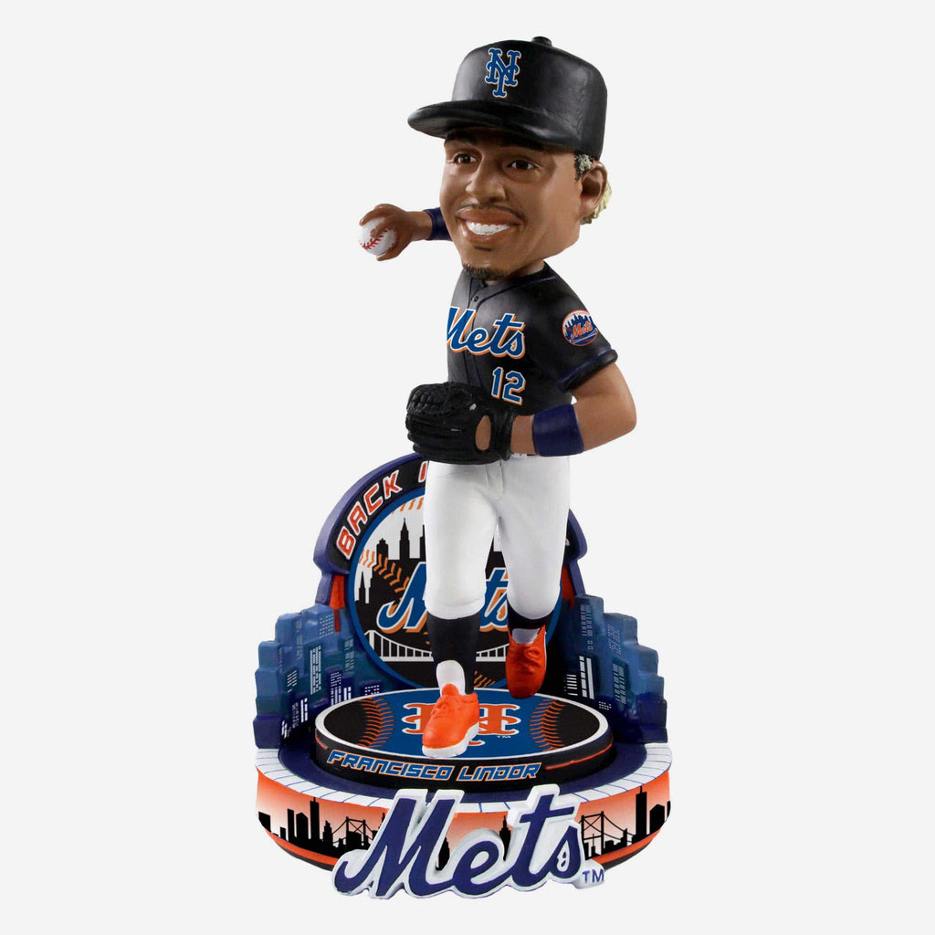 Francisco Lindor New York Mets Black Jersey Bobblehead FOCO - FOCO.com