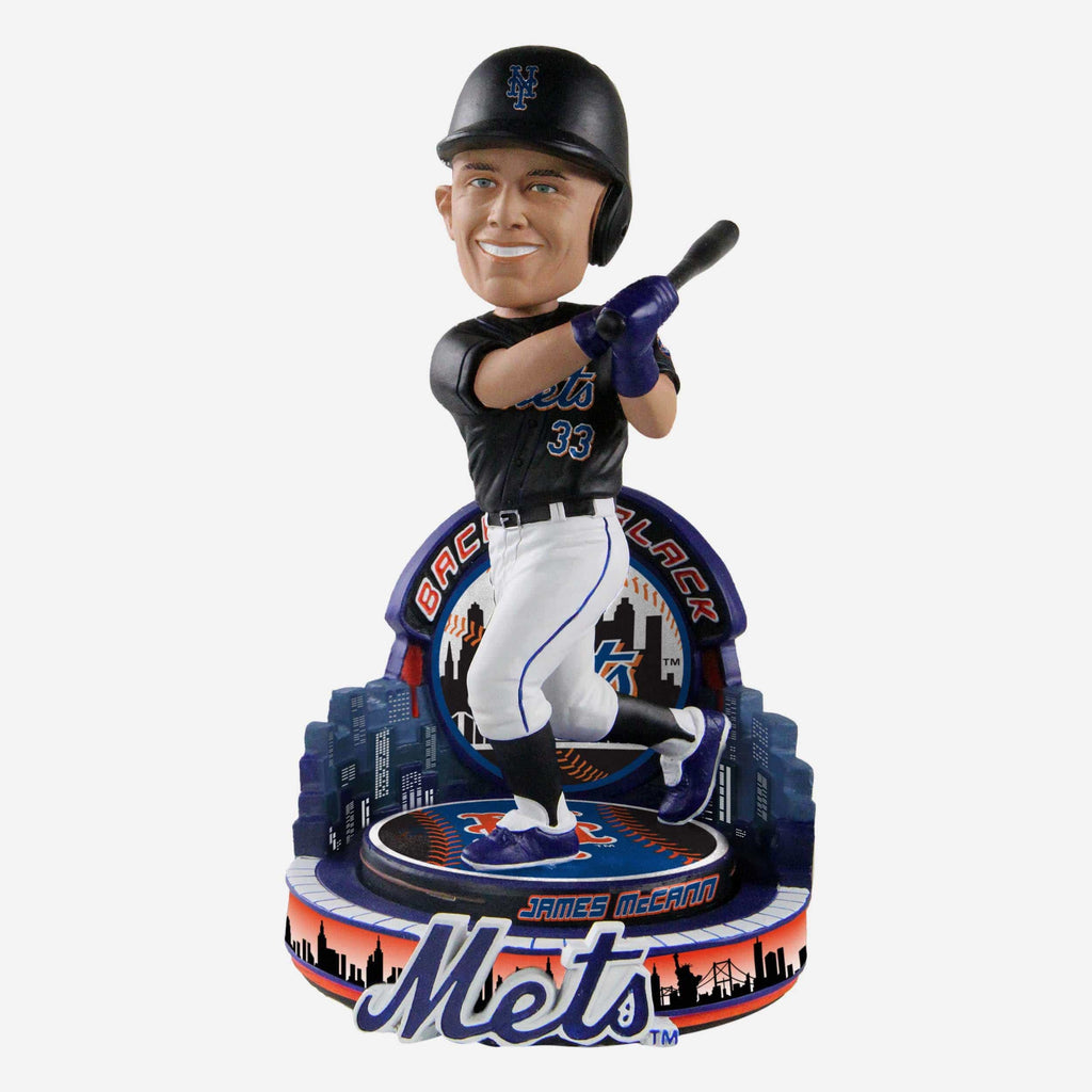 James McCann New York Mets Black Jersey Bobblehead FOCO - FOCO.com