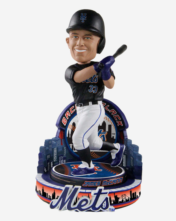 James McCann New York Mets Black Jersey Bobblehead FOCO - FOCO.com