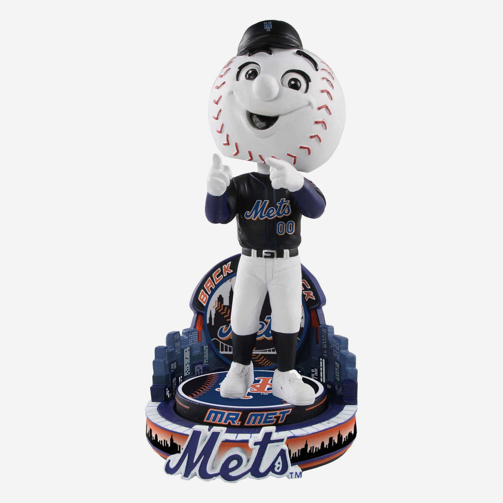 Mr Met New York Mets Mascot Black Jersey Bobblehead FOCO - FOCO.com