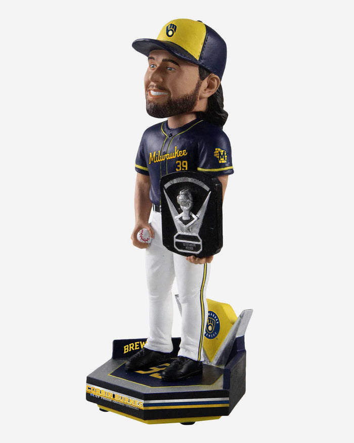 Corbin Burnes Milwaukee Brewers 2021 NL Cy Young Bobblehead FOCO - FOCO.com