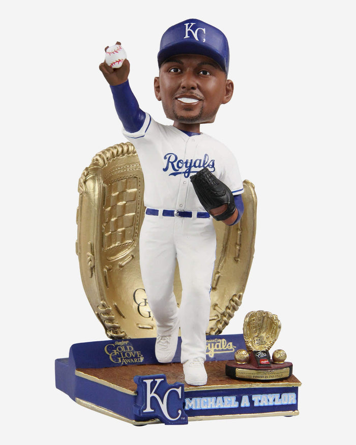 Michael A Taylor Kansas City Royals 2021 Gold Glove Bobblehead FOCO - FOCO.com