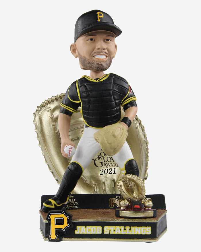 Jacob Stallings Pittsburgh Pirates 2021 Gold Glove Bobblehead FOCO - FOCO.com