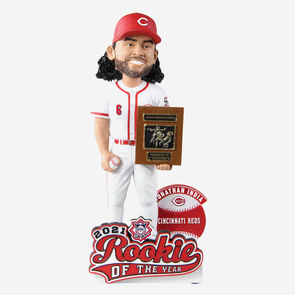 Jonathan India Cincinnati Reds 2021 NL Rookie Of The Year Bobblehead FOCO - FOCO.com