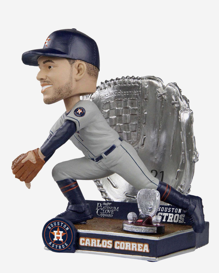 Carlos Correa Houston Astros 2021 Platinum Glove Bobblehead FOCO - FOCO.com