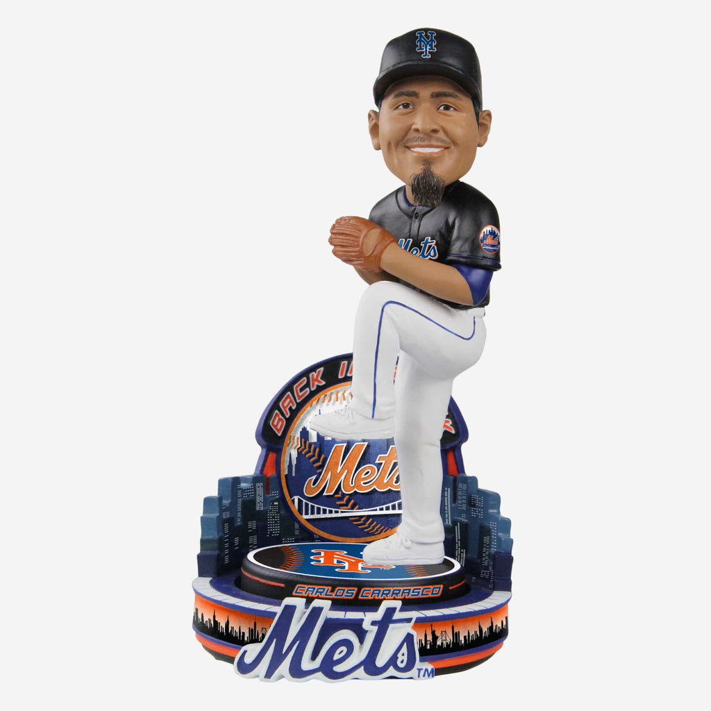 Carlos Carrasco New York Mets Black Jersey Bobblehead FOCO - FOCO.com