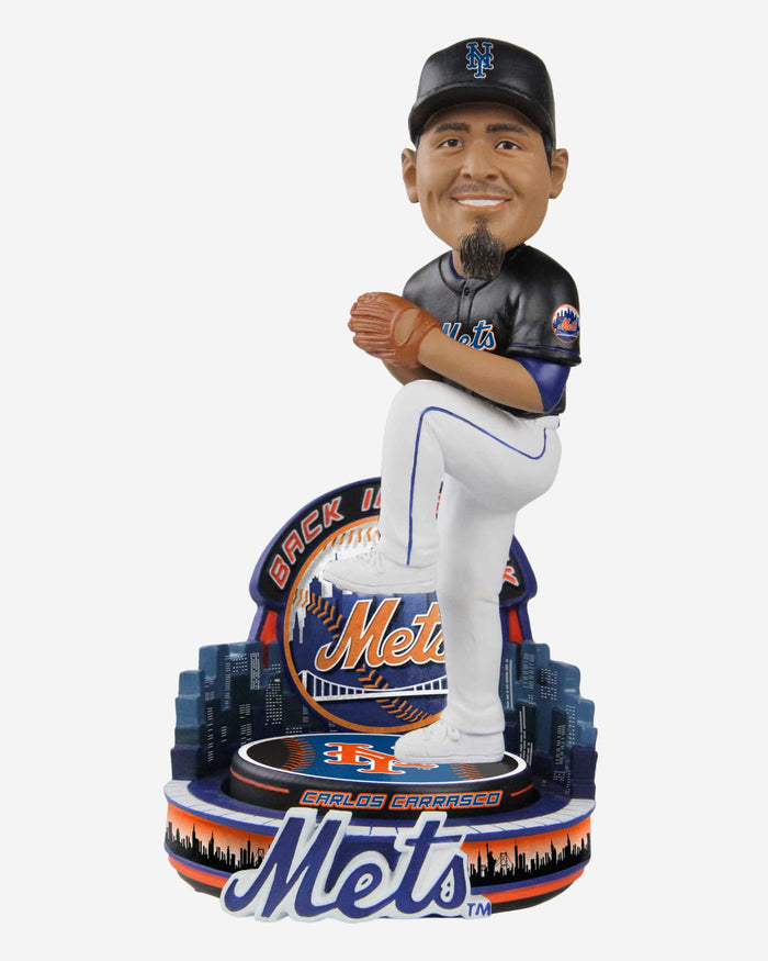 Carlos Carrasco New York Mets Black Jersey Bobblehead FOCO - FOCO.com