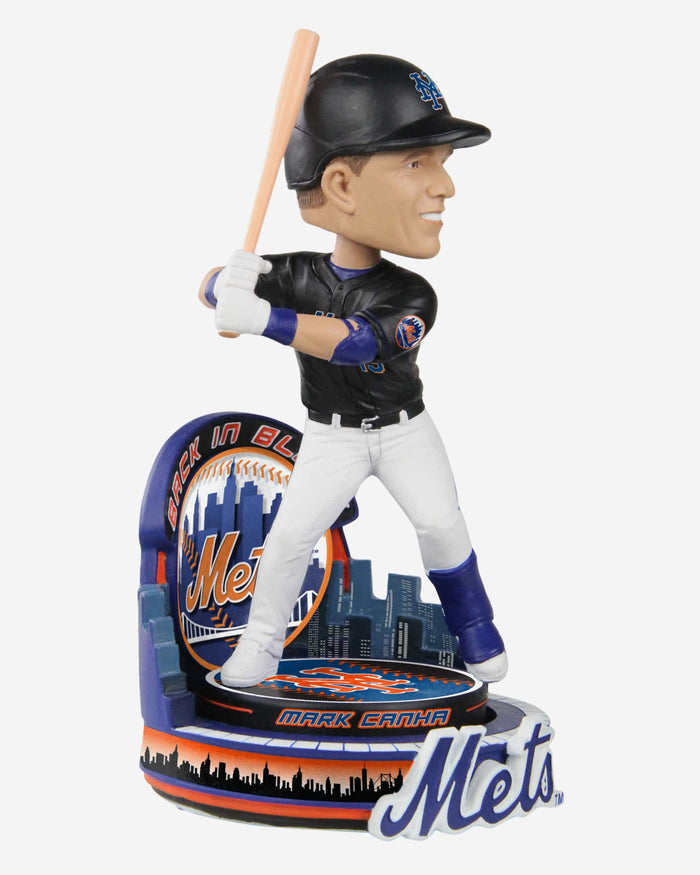 Mark Canha New York Mets Black Jersey Bobblehead FOCO - FOCO.com