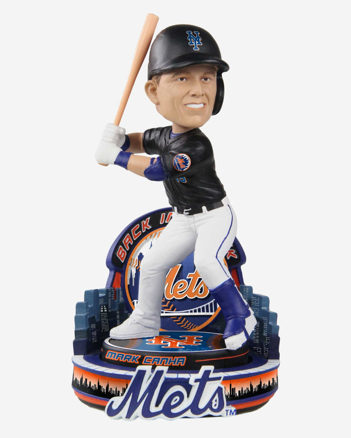 Mark Canha New York Mets Black Jersey Bobblehead FOCO - FOCO.com