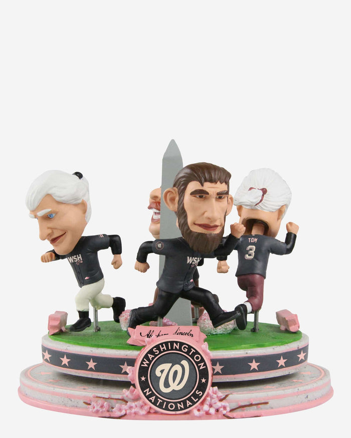 Washington Nationals 2022 City Connect Racing Presidents Mini Bobblehead Scene FOCO - FOCO.com